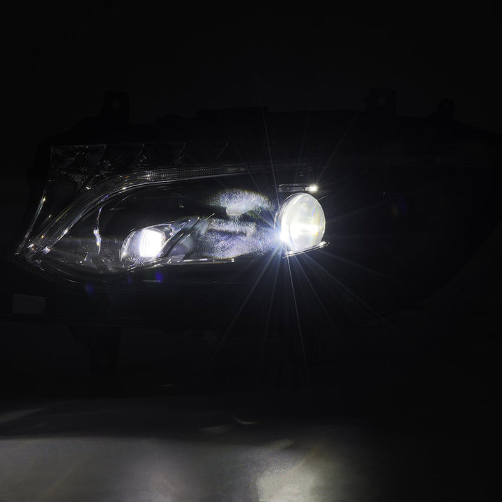 19-24 Mercedes-Benz Sprinter LUXX-Series LED Projector Headlights Alpha-Black | AlphaRex
