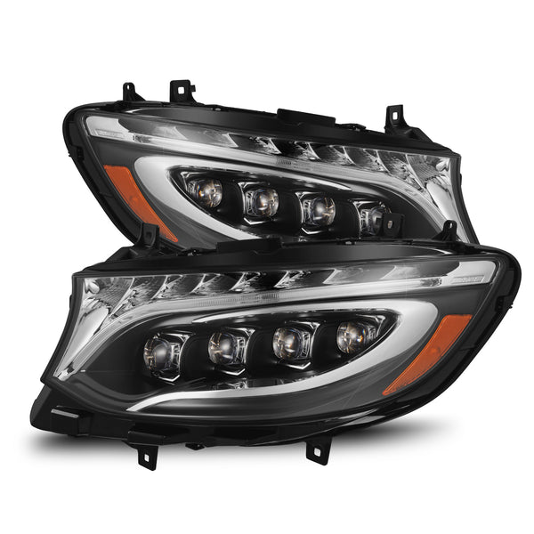 19-24 Mercedes-Benz Sprinter NOVA-Series LED Projector Headlights Black | AlphaRex