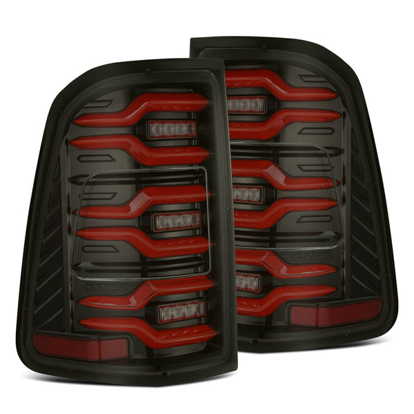 19-24 Ram 1500 LUXX-Series LED Tail Lights Black-Red | AlphaRex