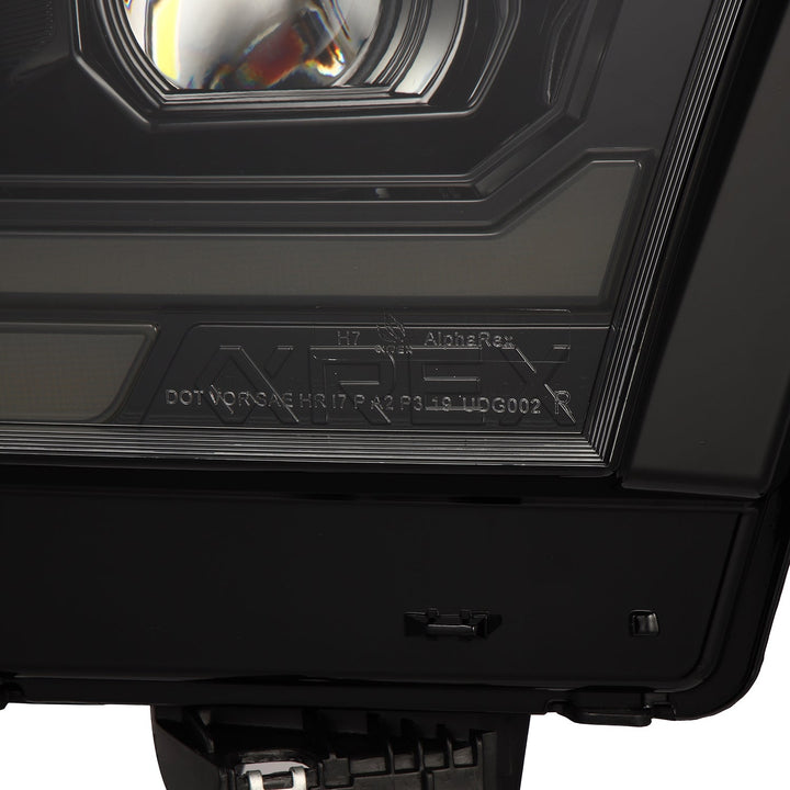 19-24 Ram 1500 (MK II 2500 Style) LUXX-Series LED Projector Headlights Alpha-Black | AlphaRex