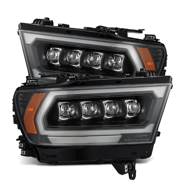 19-24 Ram 1500 (MK II 2500 Style) NOVA-Series LED Projector Headlights Black | AlphaRex