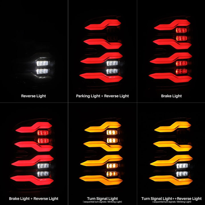 19-24 Ram 2500/3500 LUXX-Series LED Tail Lights Black | AlphaRex