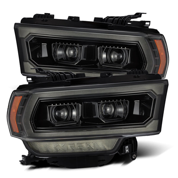 19-24 Ram 2500/3500/4500/5500 LUXX-Series LED Projector Headlights Alpha-Black | AlphaRex