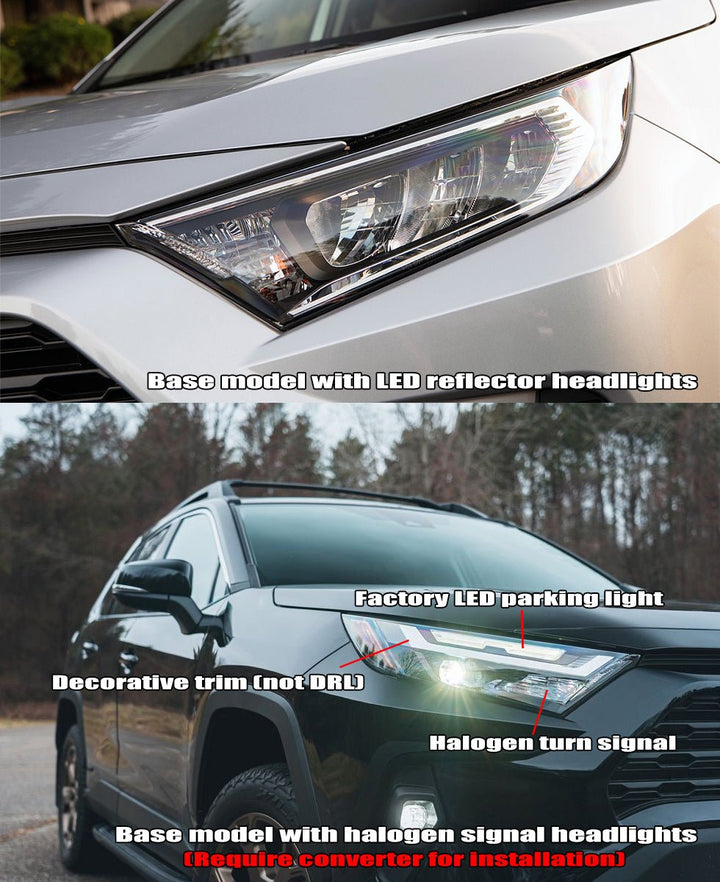 19-24 Toyota RAV4 (Low Trim) NOVA-Series LED Projector Headlights Black | AlphaRex