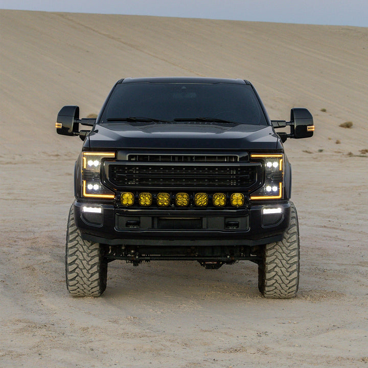 20-22 Ford Super Duty NOVA-Series LED Projector Headlights Alpha-Black | AlphaRex