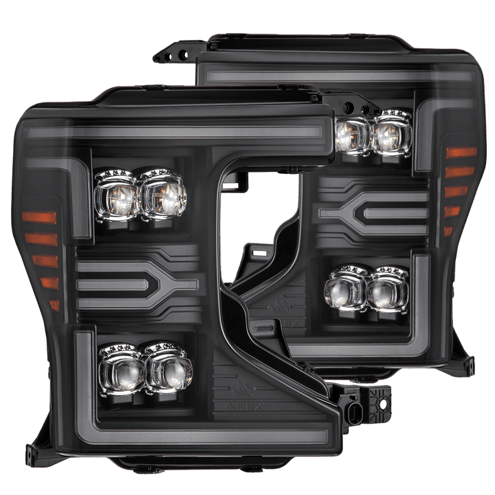 20-22 Ford Super Duty NOVA-Series LED Projector Headlights Black | AlphaRex