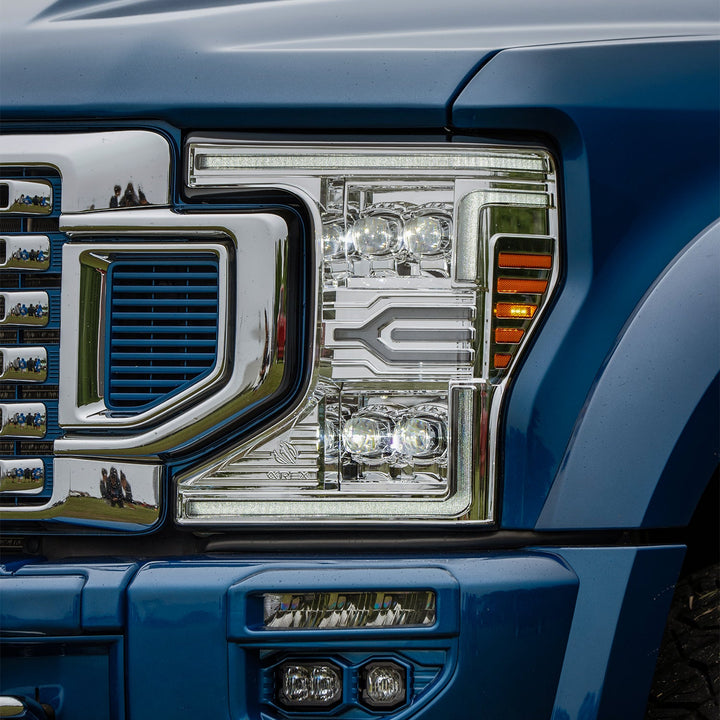 20-22 Ford Super Duty NOVA-Series LED Projector Headlights Chrome | AlphaRex