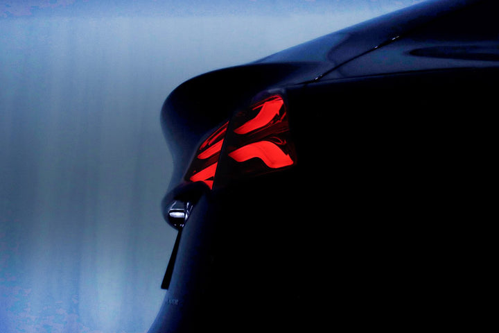20-24 Tesla Model Y (With Stock Amber Turn Signal) PRO-Series LED Tail Lights Jet Black | AlphaRex