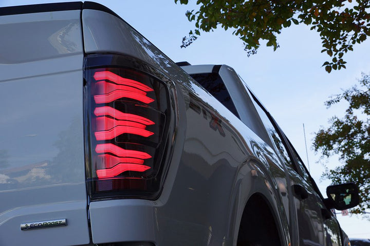 21-23 Ford F150 LUXX-Series LED Tail Lights Black-Red | AlphaRex