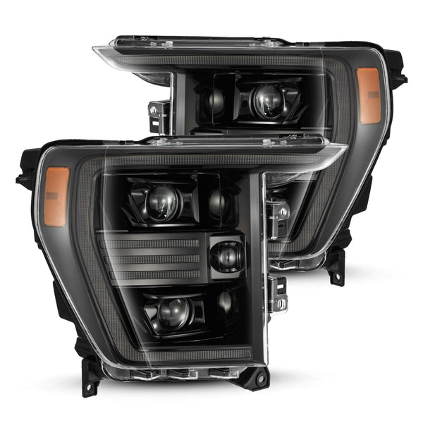 AlphaRex PRO-Series Alpha-Black halogen projector headlights for the 2021–2023 Ford F-150