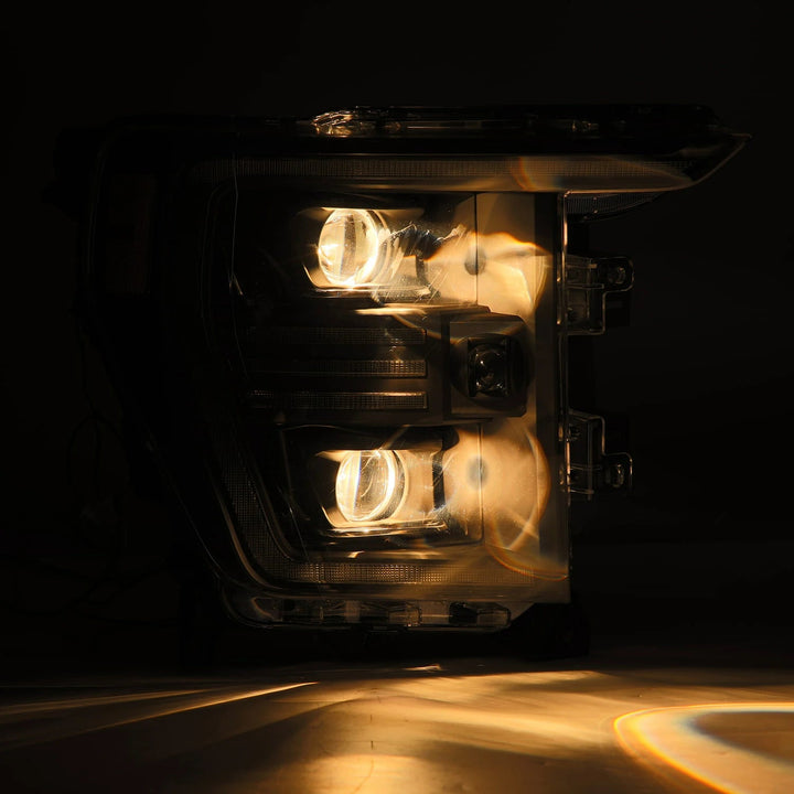 21-23 Ford F150 PRO-Series Halogen Projector Headlights Black | AlphaRex