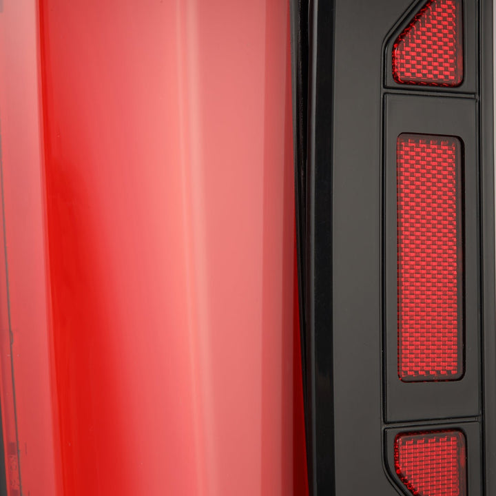 22-24 Toyota Tundra NOVA-Series Prismatic LED Tail Lights Black Red | AlphaRex