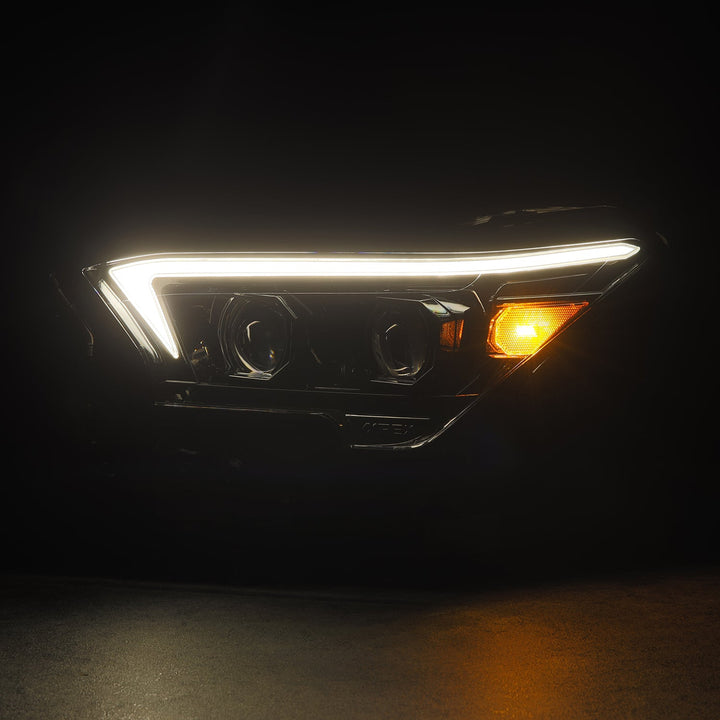 24-25 Toyota Tacoma / 25-up 4Runner OG-Style LUXX-Series LED Projector Headlights Alpha-Black | AlphaRex