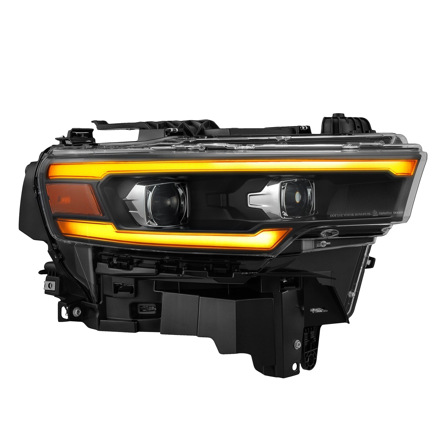 25-26 Ram 1500 LUXX-Series LED Projector Headlights Black | AlphaRex