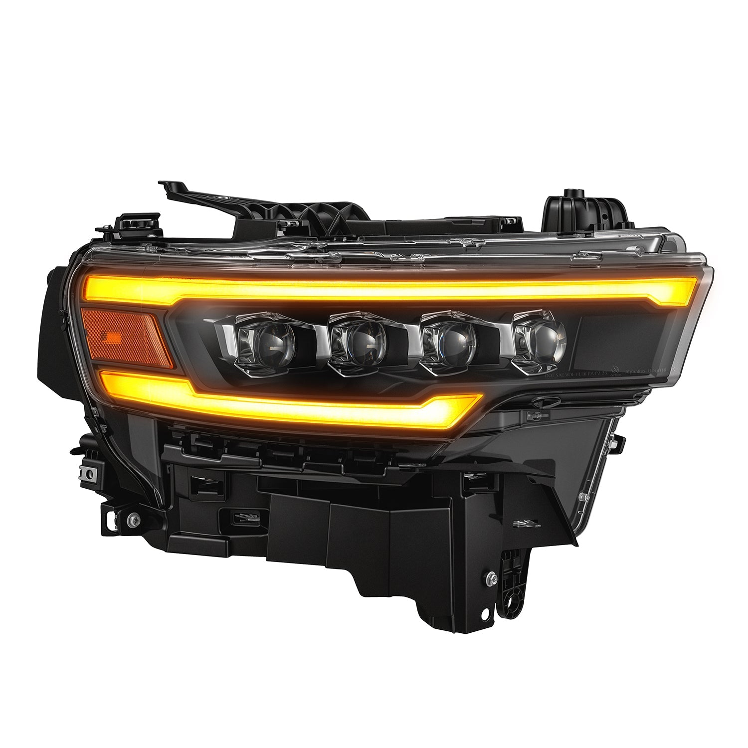 25-26 Ram 1500 NOVA-Series LED Projector Headlights Black | AlphaRex