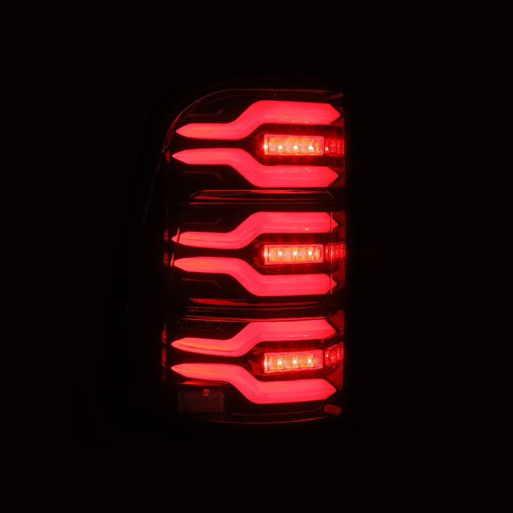 25 Ram 1500 LUXX-Series LED Tail Lights Black Red | AlphaRex