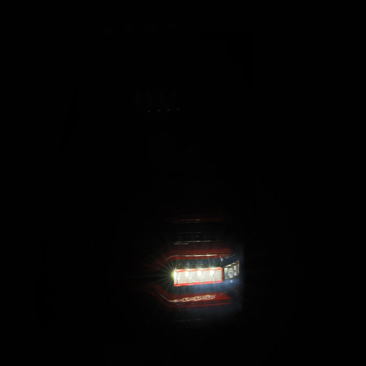 25 Ram 1500 LUXX-Series LED Tail Lights Black Red | AlphaRex