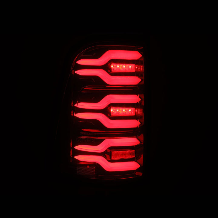 25 Ram 1500 LUXX-Series LED Tail Lights Black Red | AlphaRex