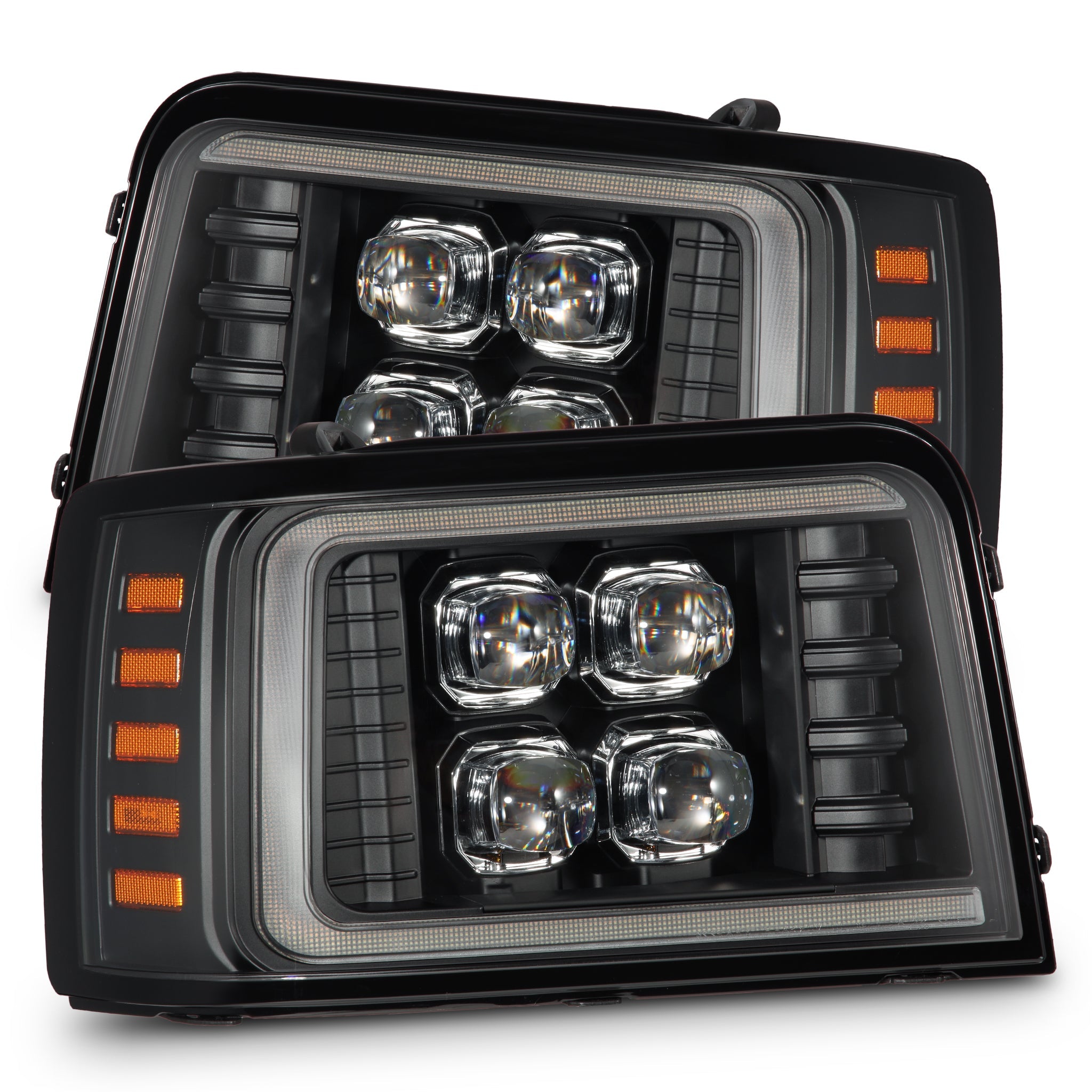 AlphaRex 92-96 Ford F-Series/Bronco NOVA-Series LED Projector Headlights Black, image size:2048x2048