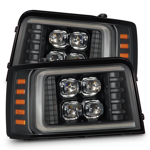 92-96 Ford F-Series/Bronco NOVA-Series LED Projector Headlights Black | AlphaRex