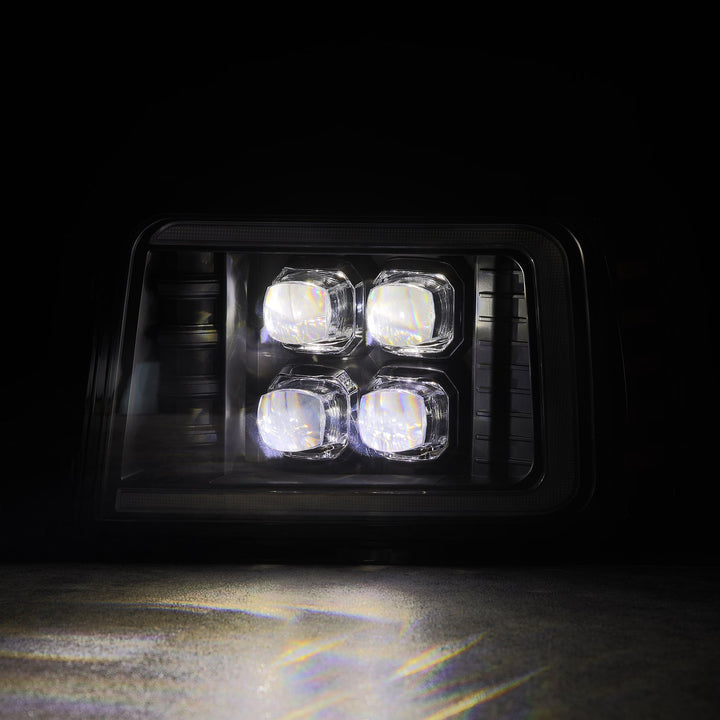 92-96 Ford F-Series/Bronco NOVA-Series LED Projector Headlights Black | AlphaRex