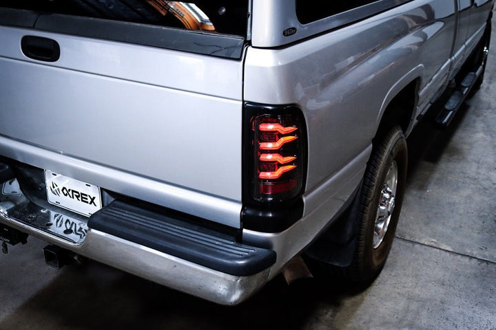 94-01 Dodge Ram 1500/94-02 Ram 2500/3500 LUXX-Series LED Tail Lights Black | AlphaRex