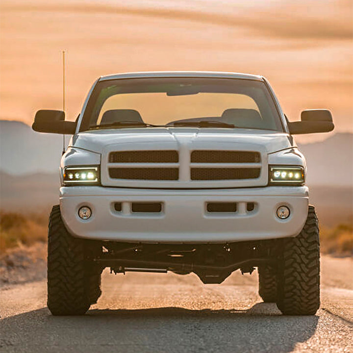 94-01 Dodge Ram 1500/94-02 Ram 2500/3500 NOVA-Series LED Headlights Black | AlphaRex