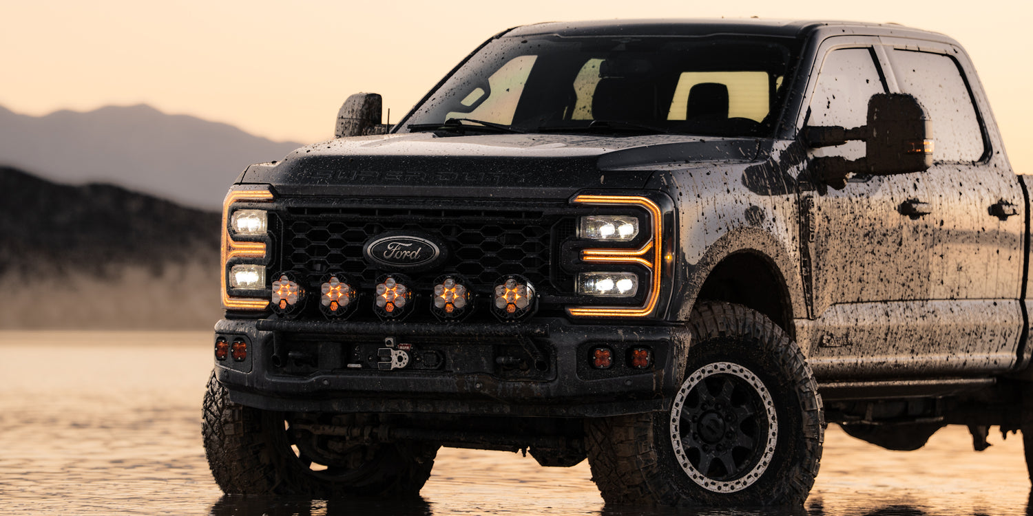 Truck equipped with AlphaRex performance headlights