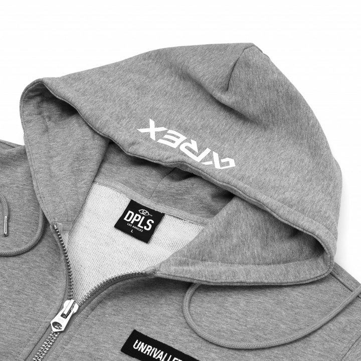 AlphaRex Cali-Light Zip Up Hoodie Grey | AlphaRex